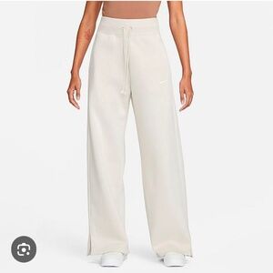 Nike Phoenix high rise wide leg sweatpants joggers XS off white Sail $70 worn 2x